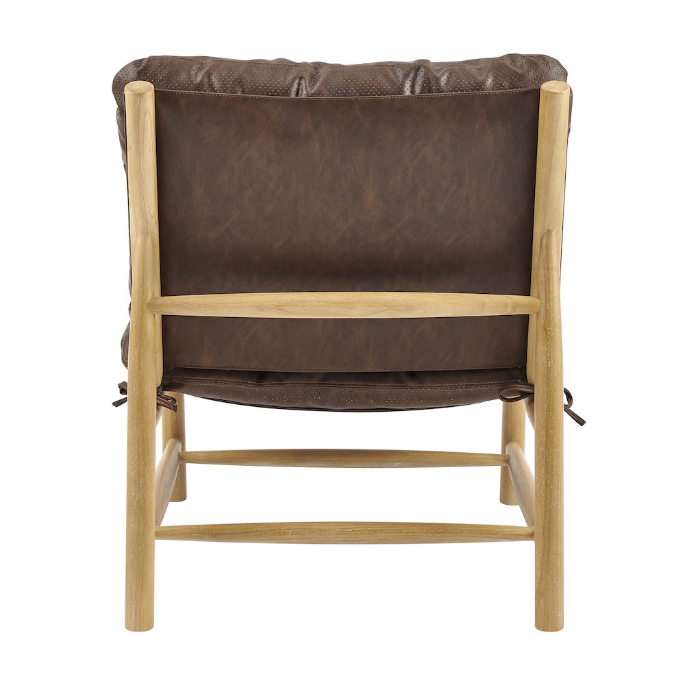 Oswald Faux Leather Tufted Accent Chair