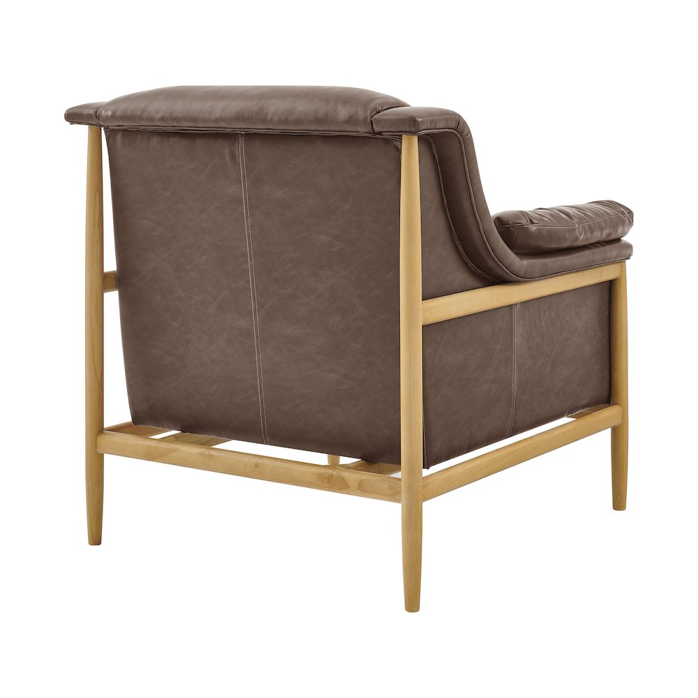 Larry Faux Leather Tufted Accent Arm Chair