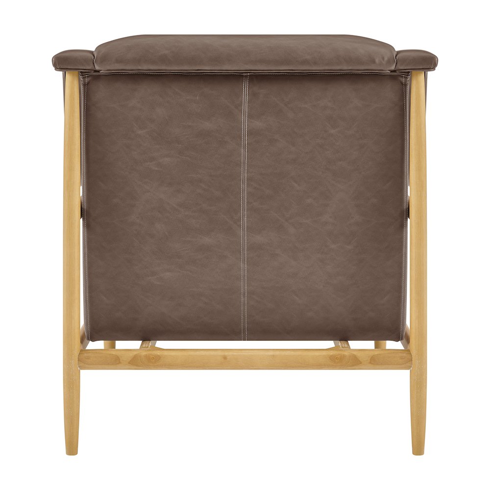Larry Faux Leather Tufted Accent Arm Chair