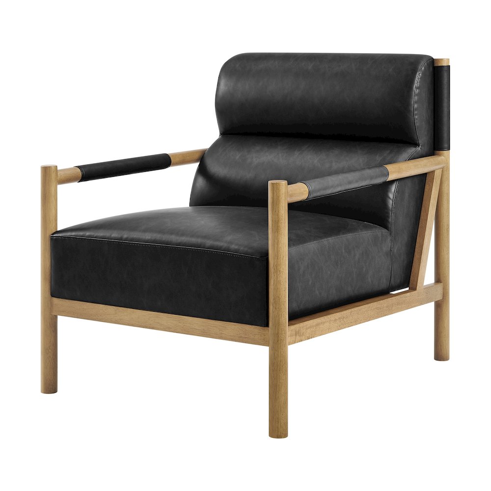 Olsen Faux Leather Accent Arm Chair
