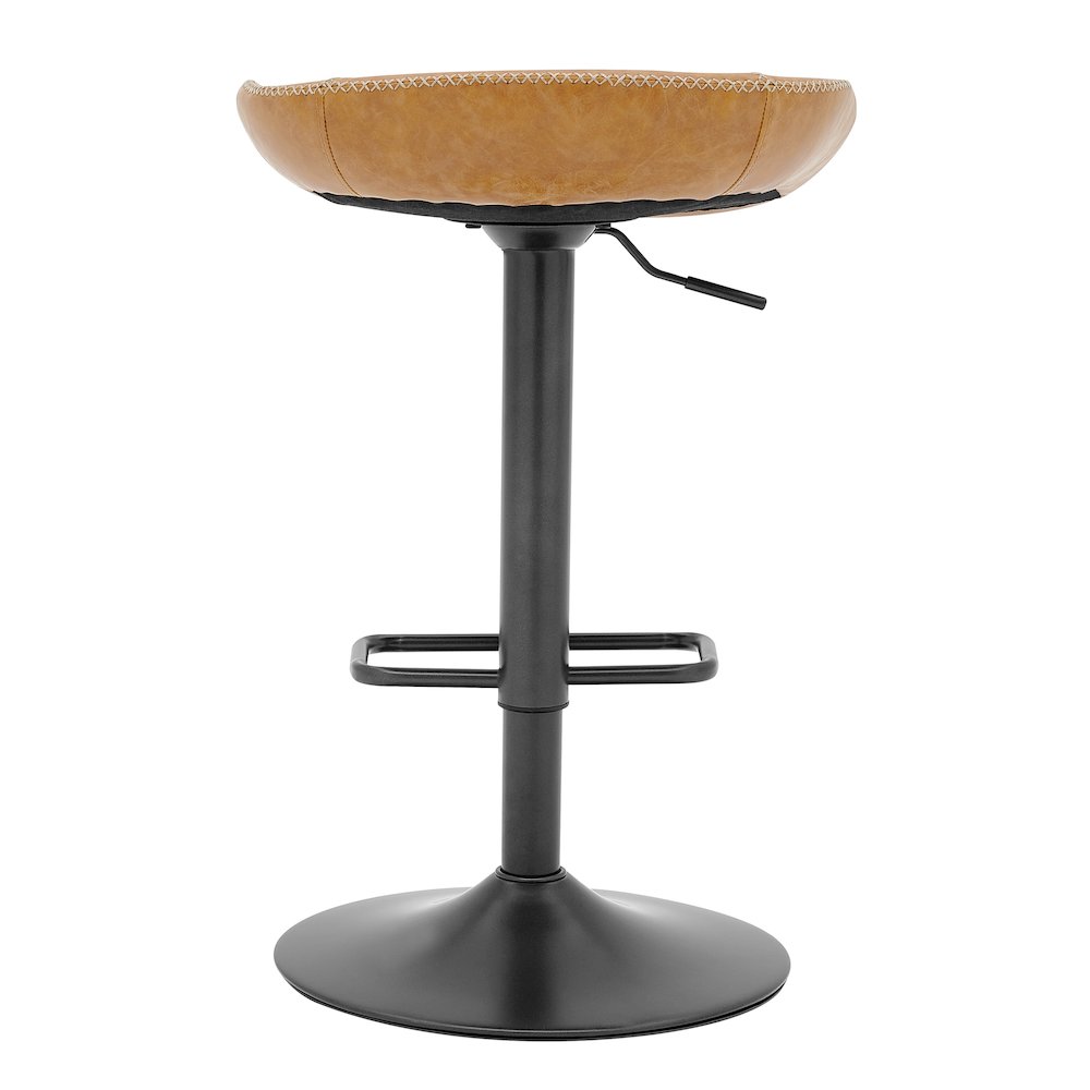 Rogue Faux Leather Gaslift Swivel Bar Stool