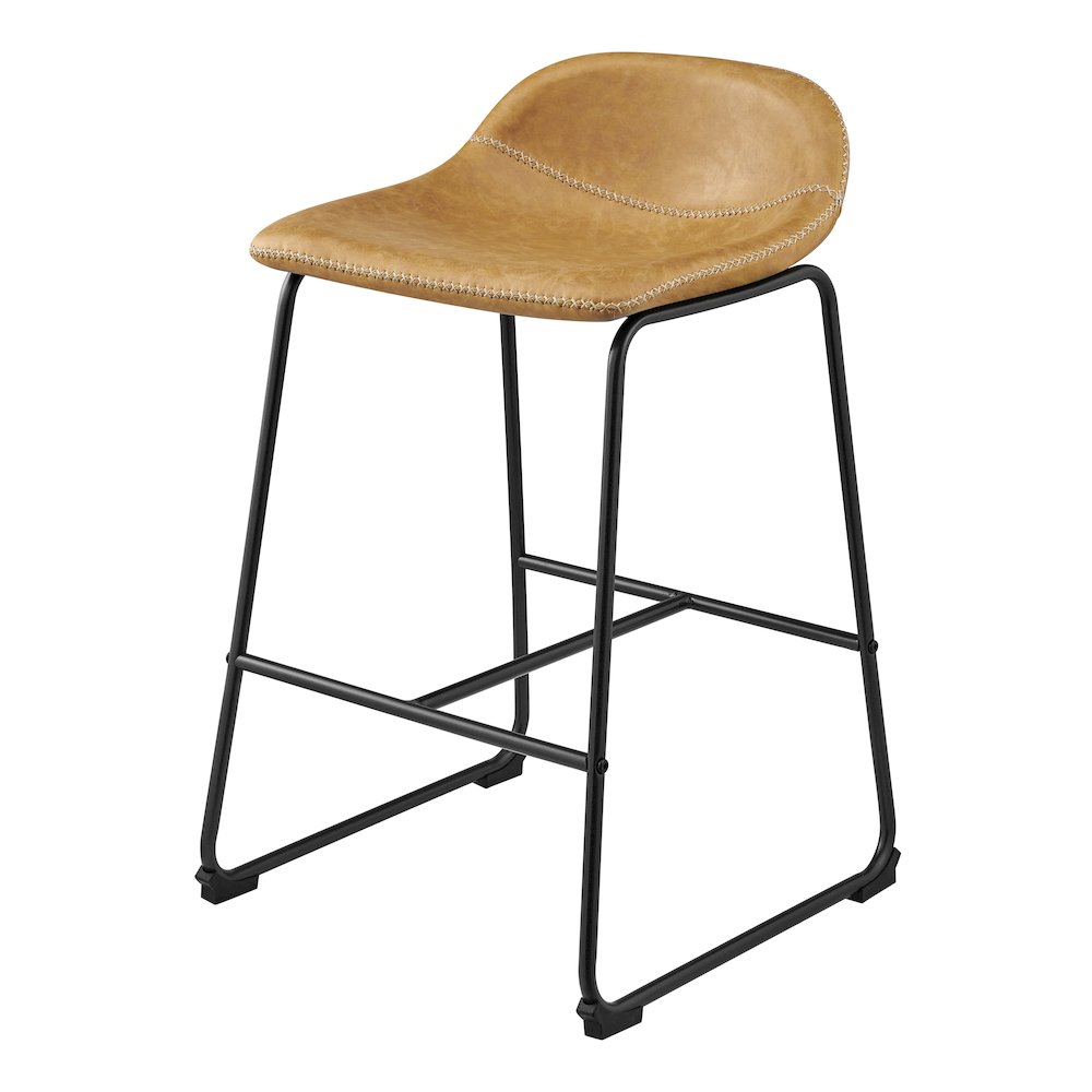 Leighton Faux Leather Counter Stool