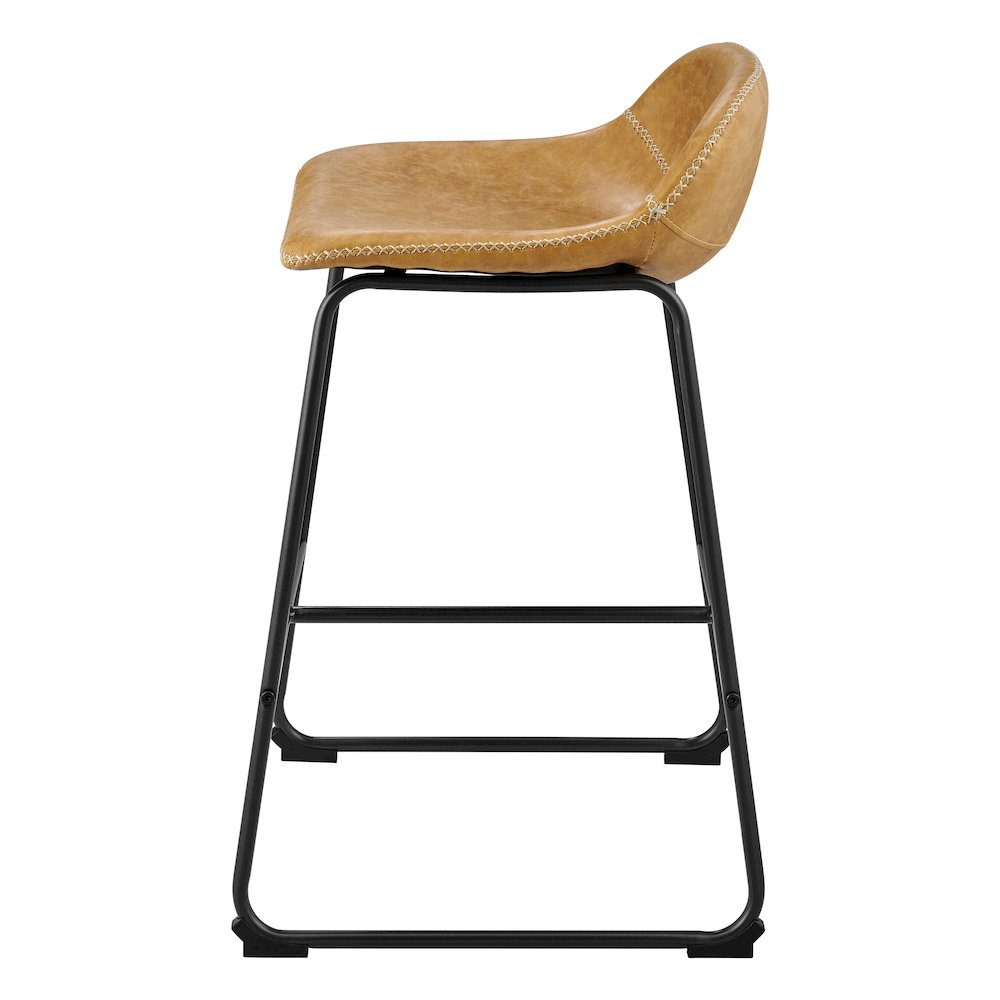 Leighton Faux Leather Counter Stool