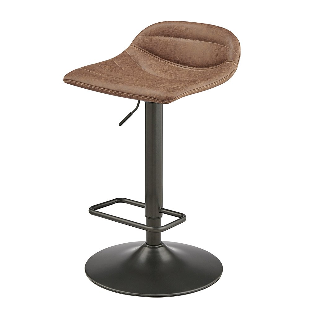 Koa Faux Leather Gaslift Swivel Bar Stool