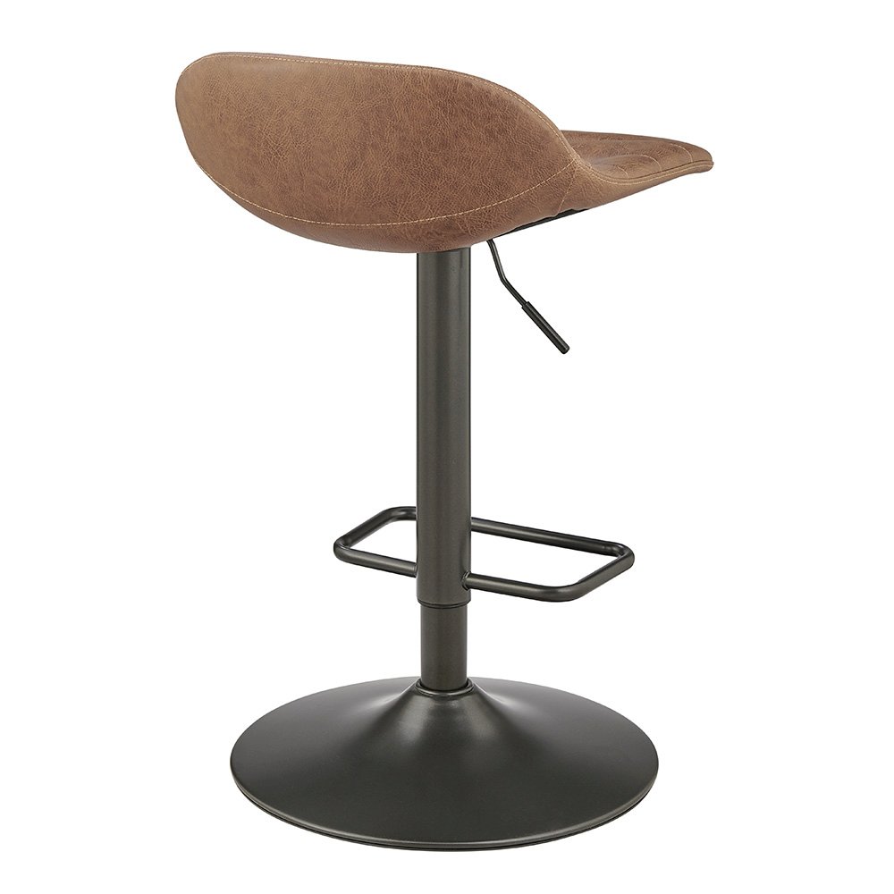 Koa Faux Leather Gaslift Swivel Bar Stool