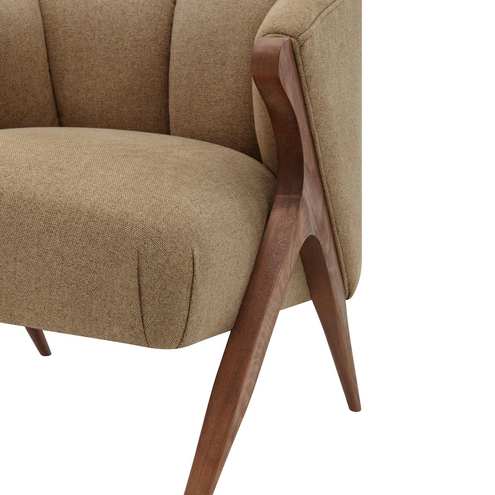 Florence Fabric Accent Chair Brown Legs