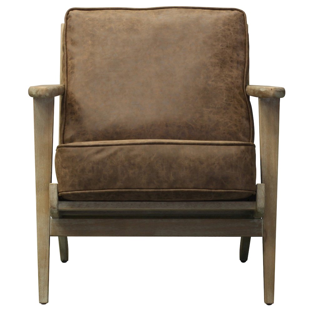 Albert Faux Leather Accent Arm Chair