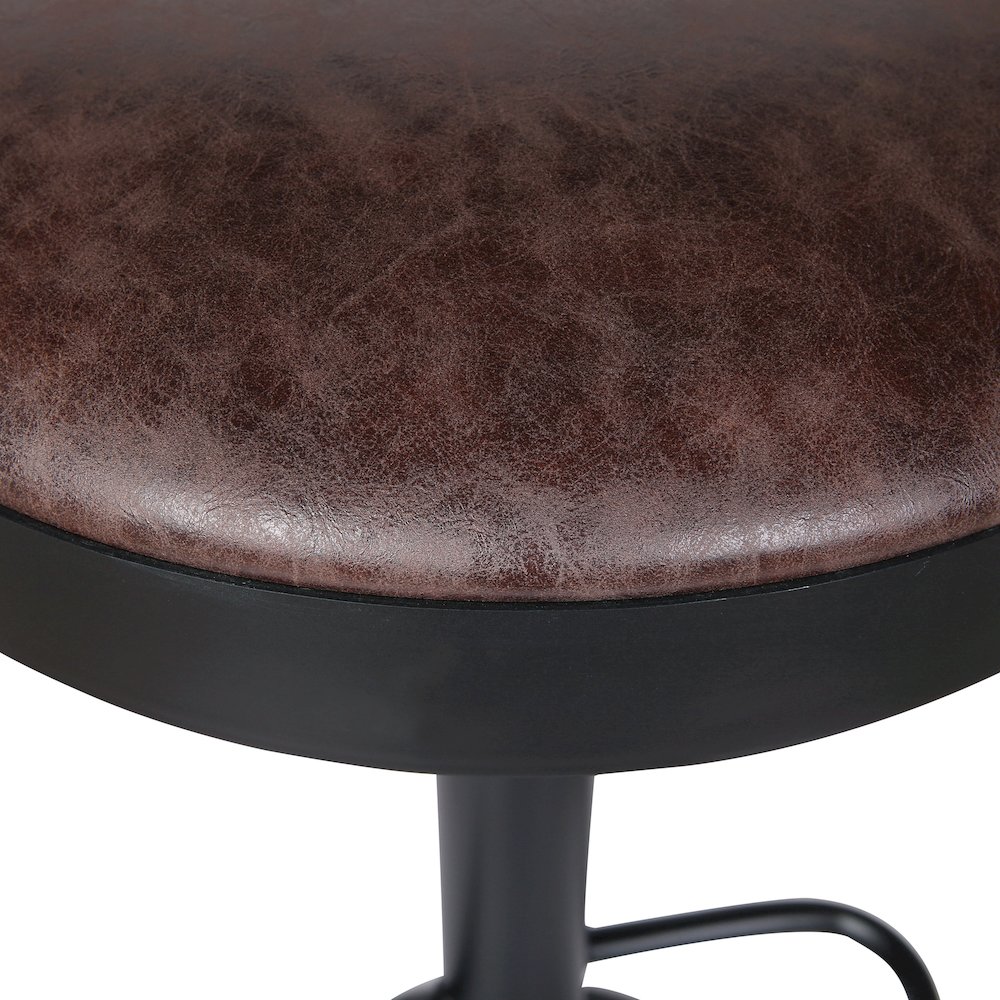 Juno Faux Leather Gaslift Backless Swivel Bar Stool