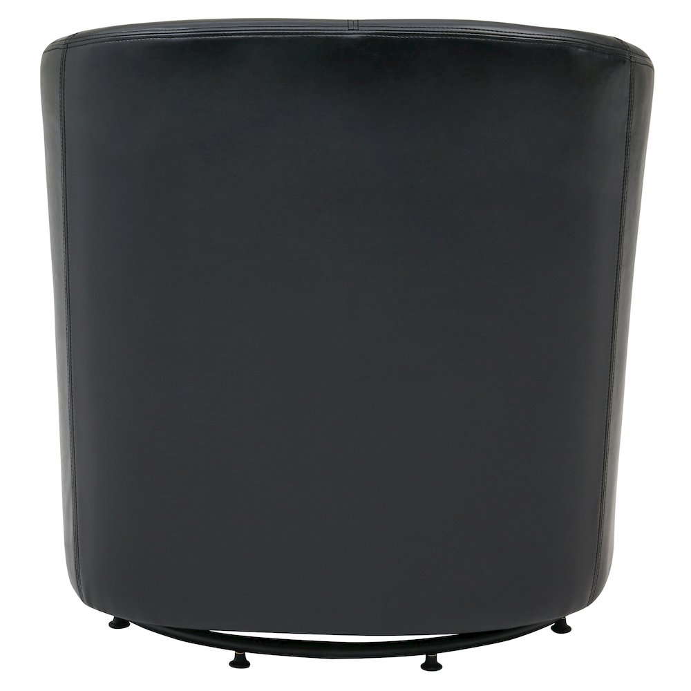 Hayden Bonded Leather Swivel Accent Arm Chair