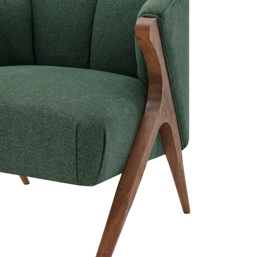 Florence Fabric Accent Chair Brown Legs