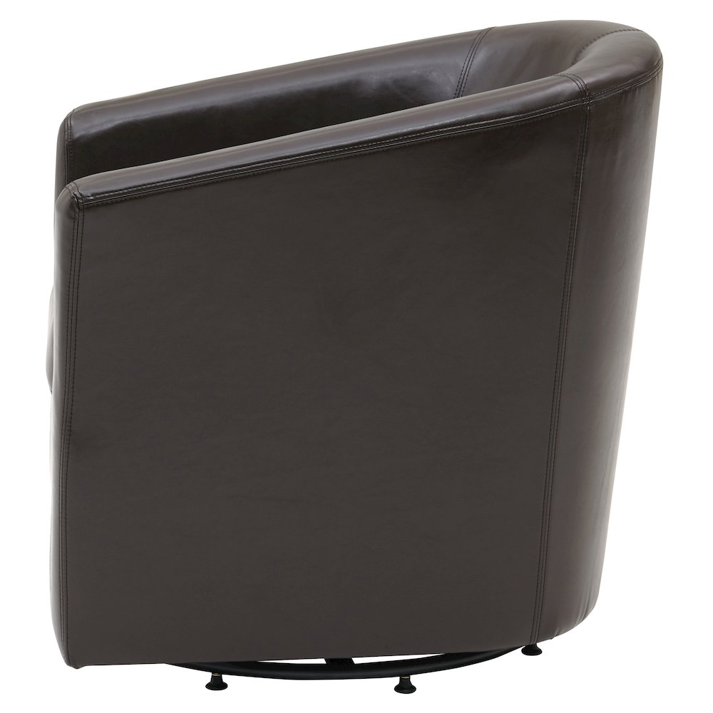Hayden Bonded Leather Swivel Accent Arm Chair