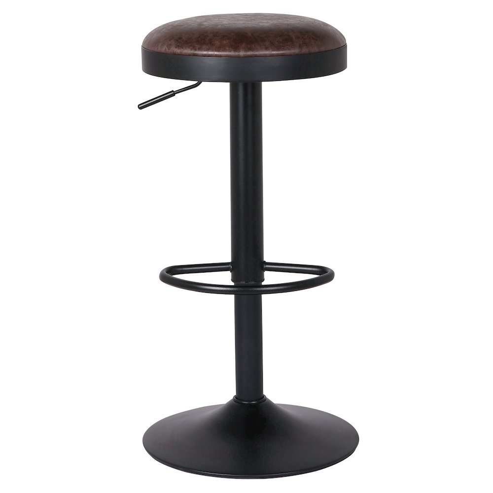 Juno Faux Leather Gaslift Backless Swivel Bar Stool