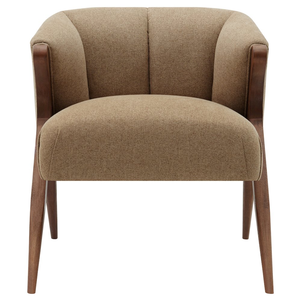 Florence Fabric Accent Chair Brown Legs