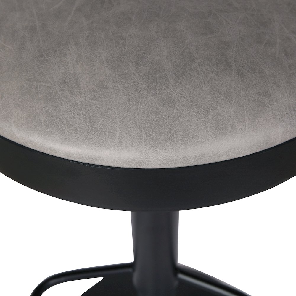 Juno Faux Leather Gaslift Backless Swivel Bar Stool