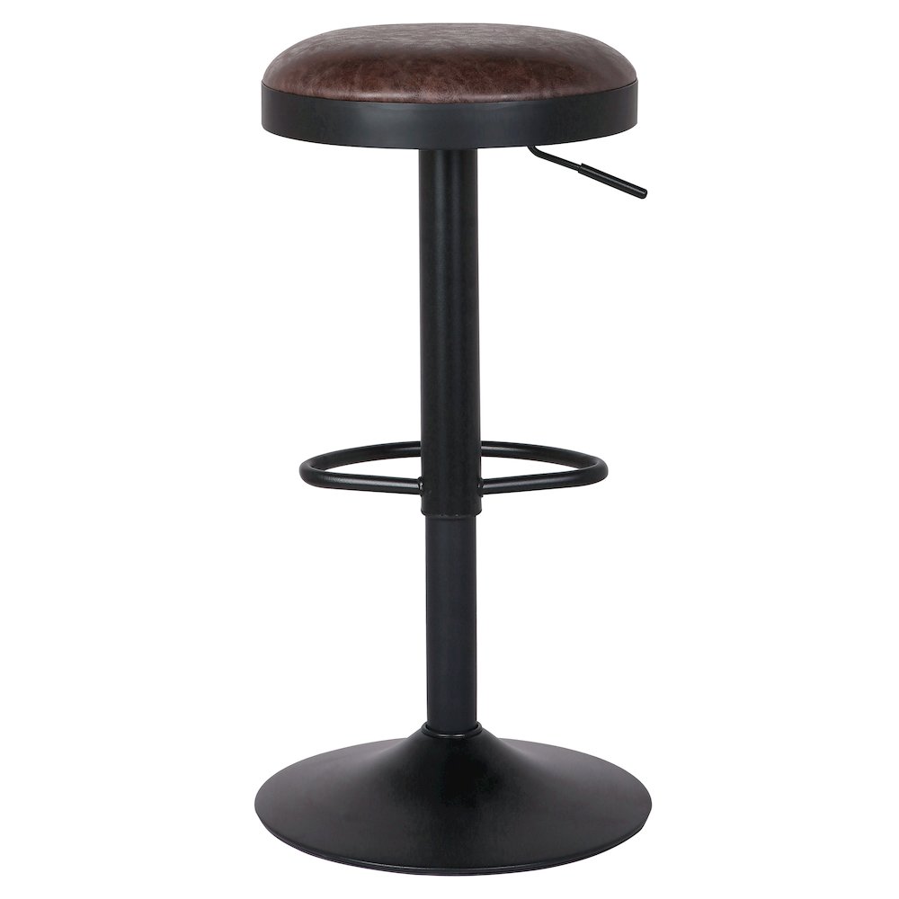 Juno Faux Leather Gaslift Backless Swivel Bar Stool