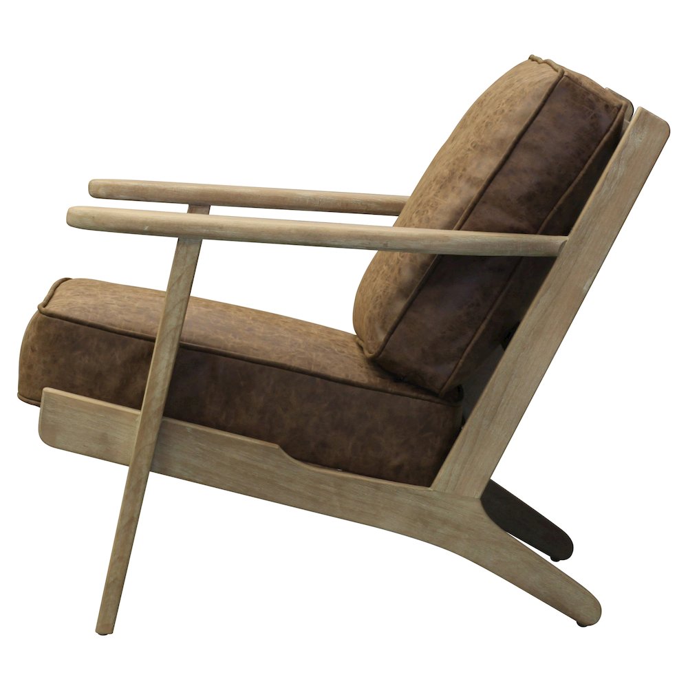 Albert Faux Leather Accent Arm Chair