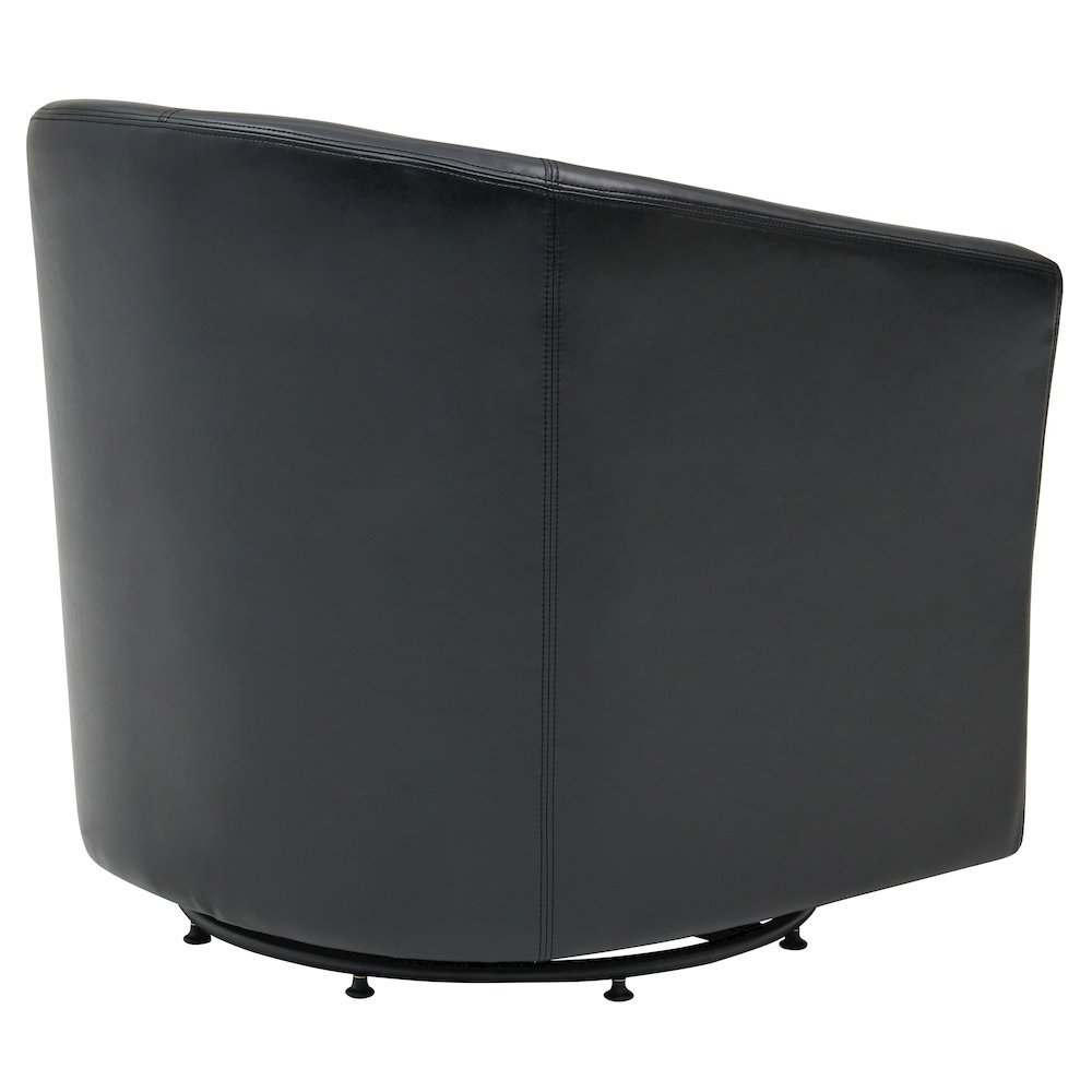 Hayden Bonded Leather Swivel Accent Arm Chair