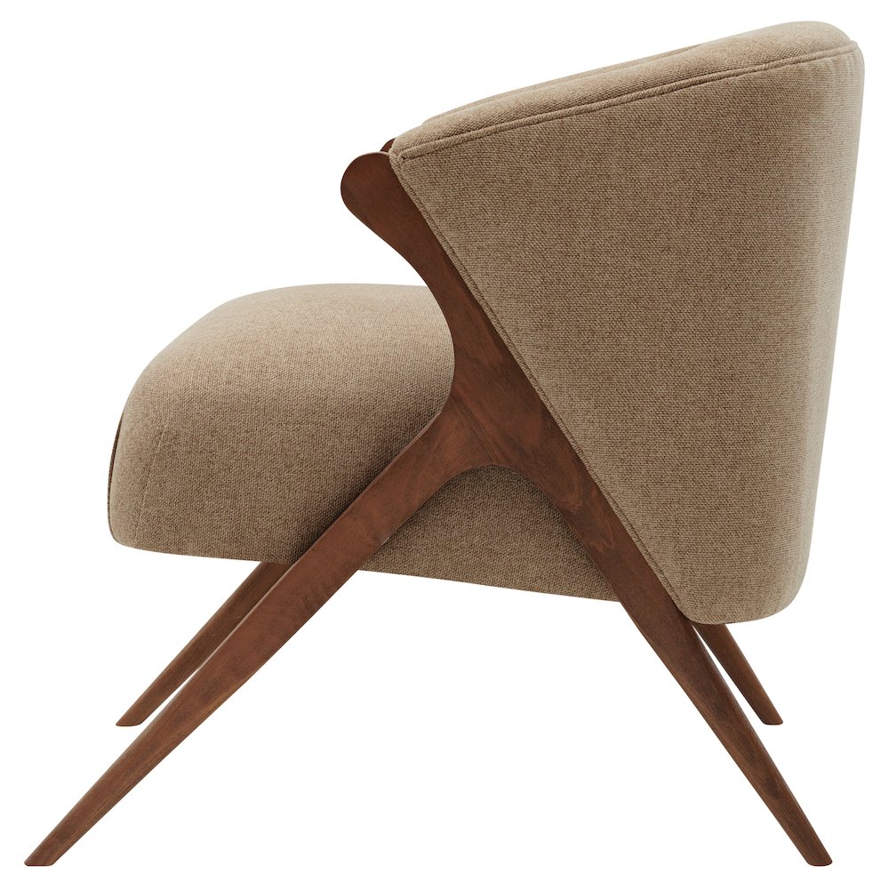 Florence Fabric Accent Chair Brown Legs