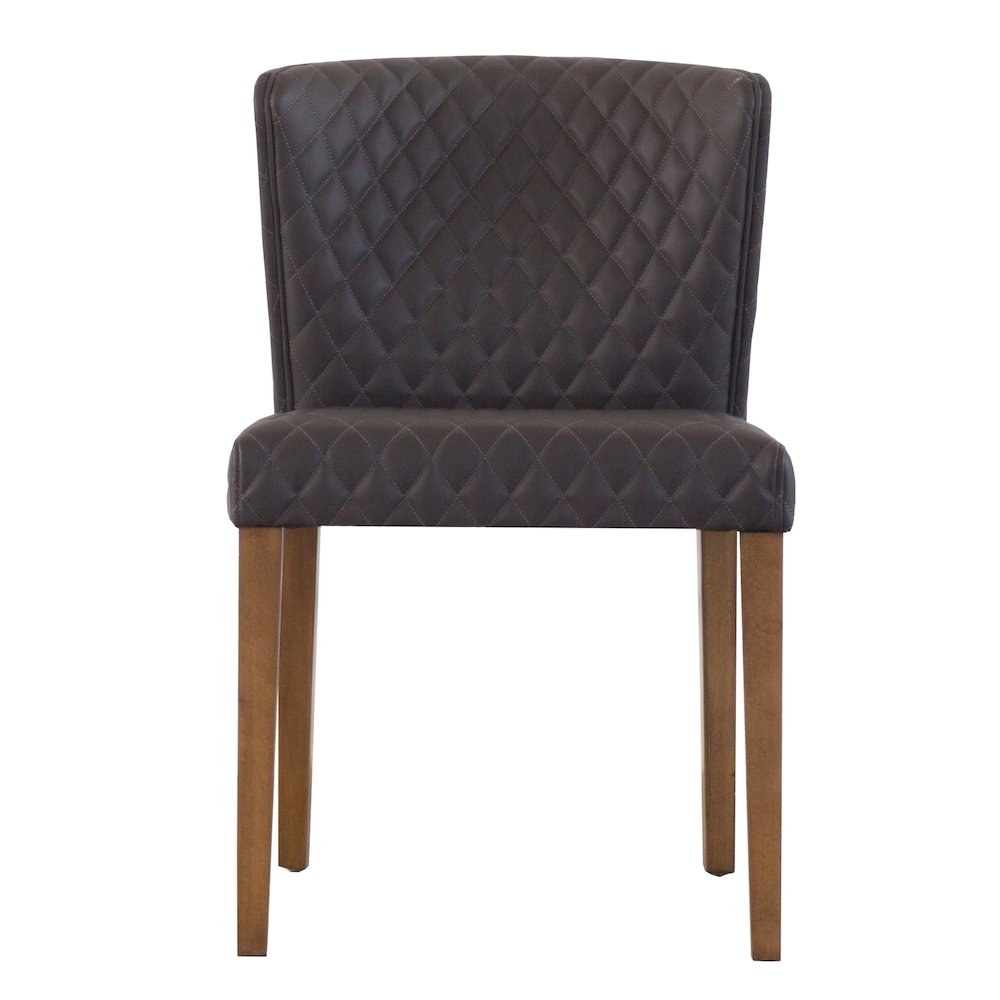 Albie Diamond Stitching Faux Leather Chair