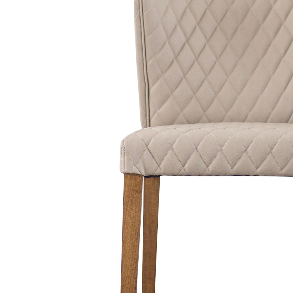 Albie Diamond Stitching Faux Leather Dining Side Chair