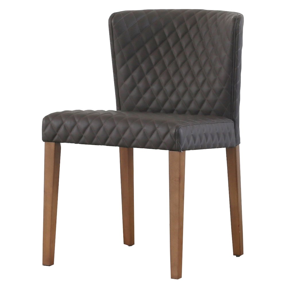 Albie Diamond Stitching Faux Leather Chair