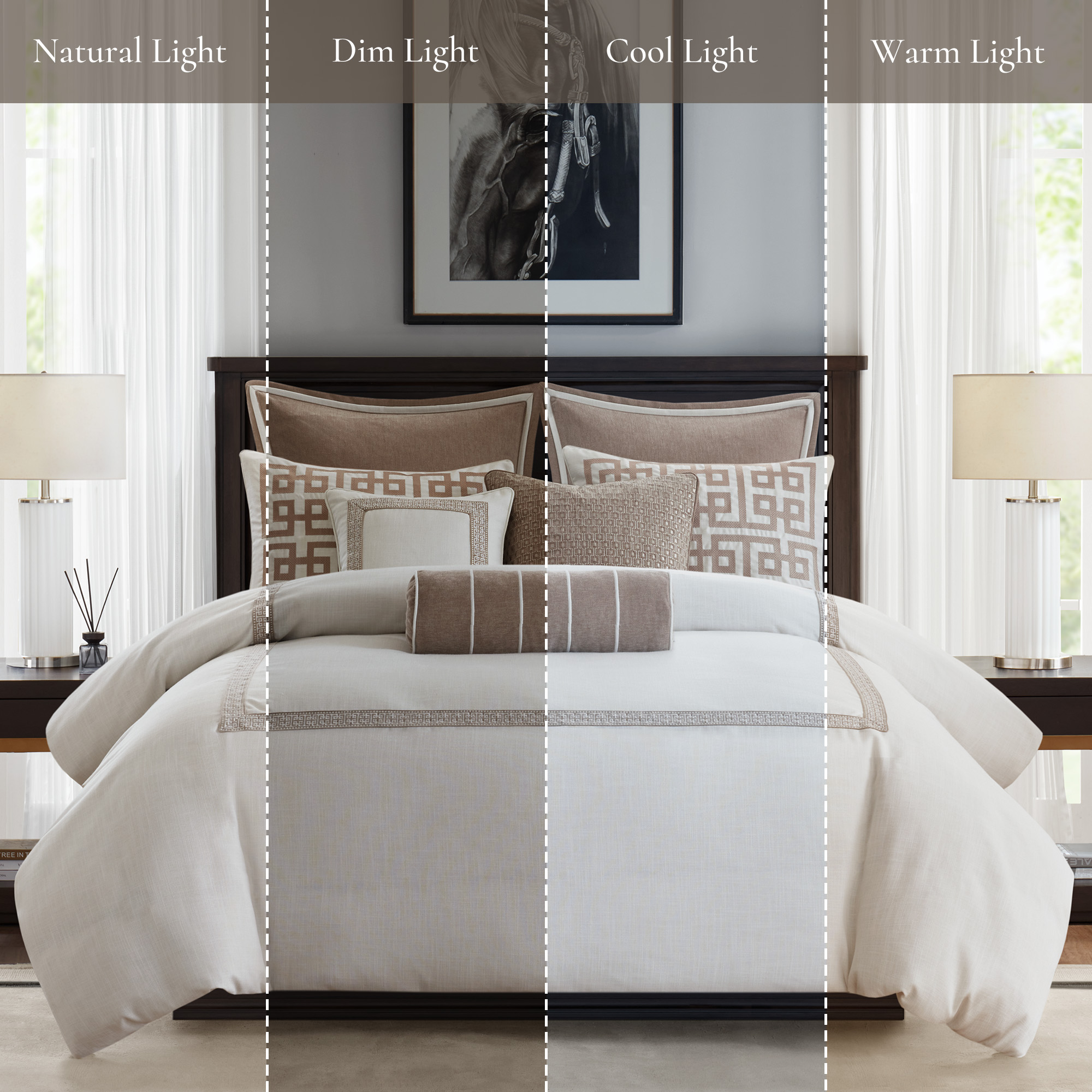 Jarvis Embroidery Oversized Duvet Style Comforter Set