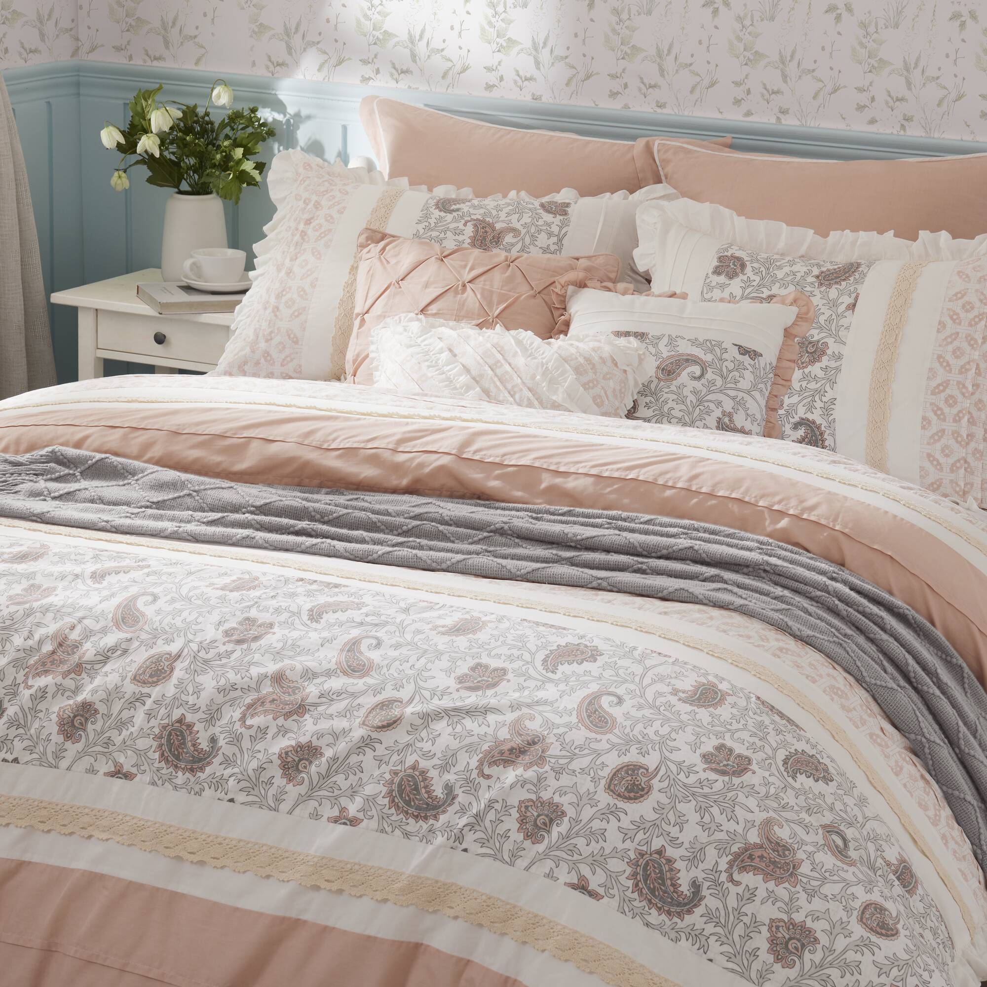 Dawn 9 Piece Cotton Percale Comforter Set
