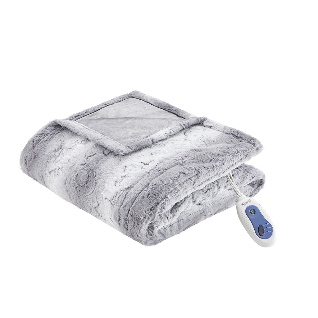 Zuri Oversized Faux Fur Heated Throw