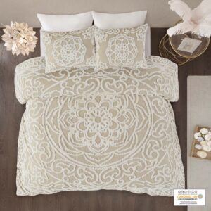 Laetitia Tufted Cotton Chenille Medallion Duvet Cover Set from Madison Park in  Taupe. Laetitia Tufted Cotton Chenille Medallion Duvet Cover Set from Madison Park in  Taupe. Laetitia Tufted Cotton Chenille Medallion Duvet Cover Set from Madison Park in  Taupe. Laetitia Tufted Cotton Chenille Medallion Duvet Cover Set from Madison Park in  Taupe. Laetitia Tufted Cotton Chenille Medallion Duvet Cover Set from Madison Park in  Taupe.