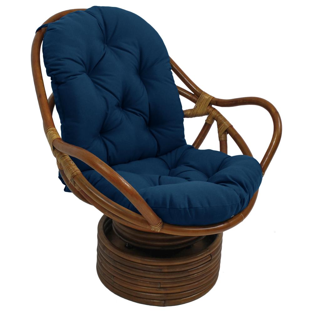 Rattan Swivel Rocker with Outdoor Fabric Cushion