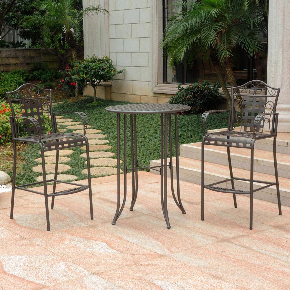 Set of Three Iron Bar Bistro
