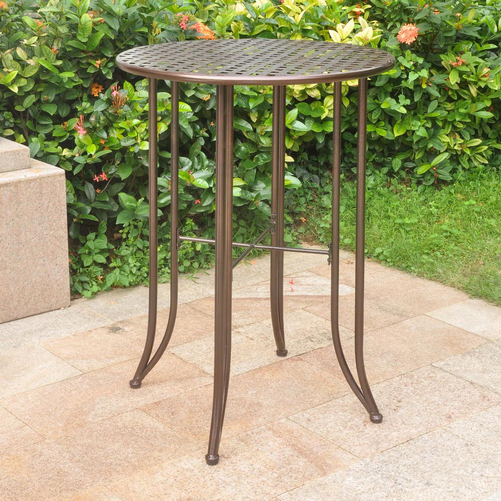 Mandalay Iron Bar Height Round Table