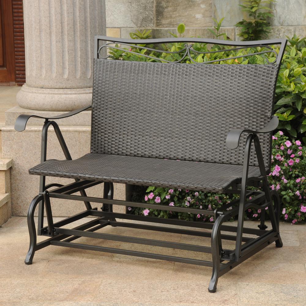 Valencia Resin Wicker/Steel Double Glider