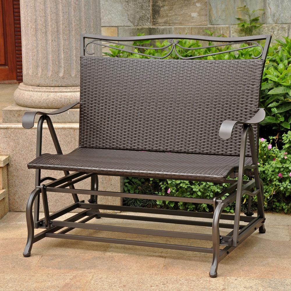 Valencia Resin Wicker/Steel Double Glider