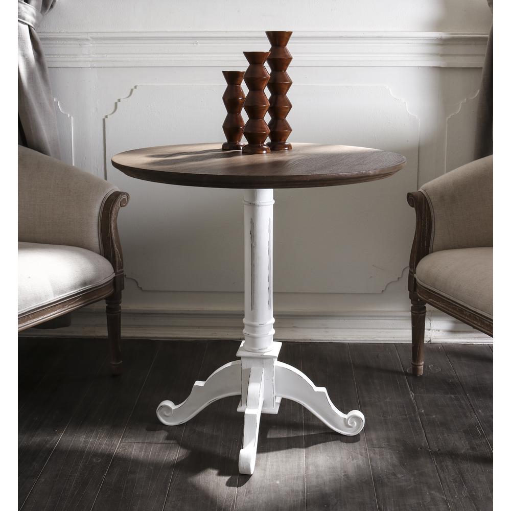Ashbury Pedestal Base Table Antique White