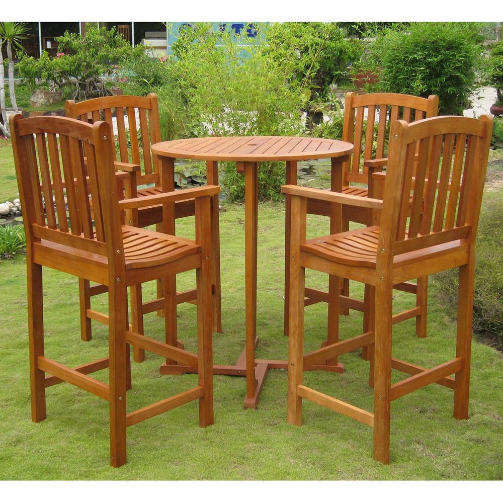 Albacete Set of 5 Bar Height Table Group