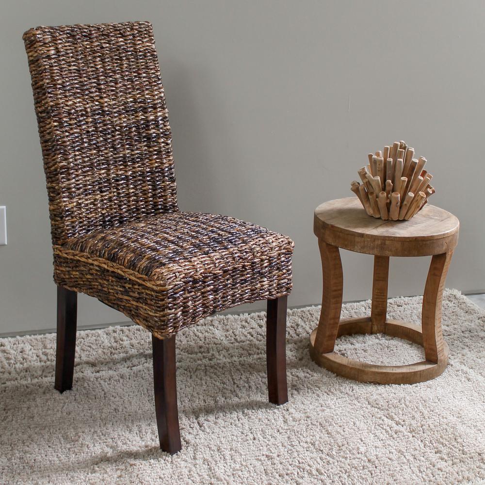 Set of Two Louisa Abaca Cushioned Seat Dining Chair