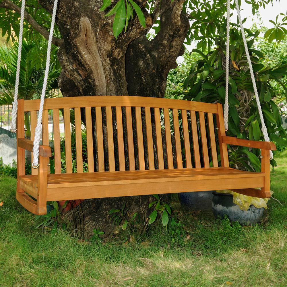 Royal Tahiti 59″ Wood Three Seated Swing