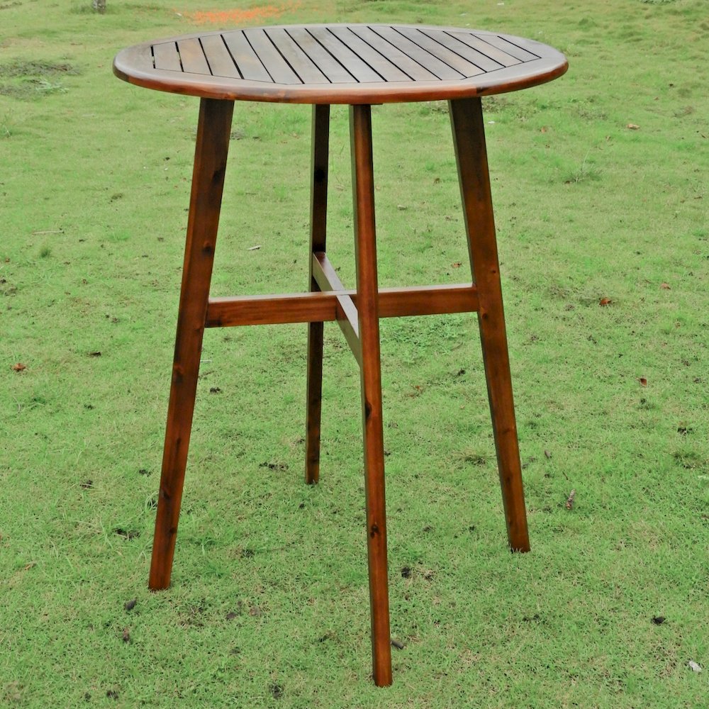 Acacia 32-inch Round Bar Height Table