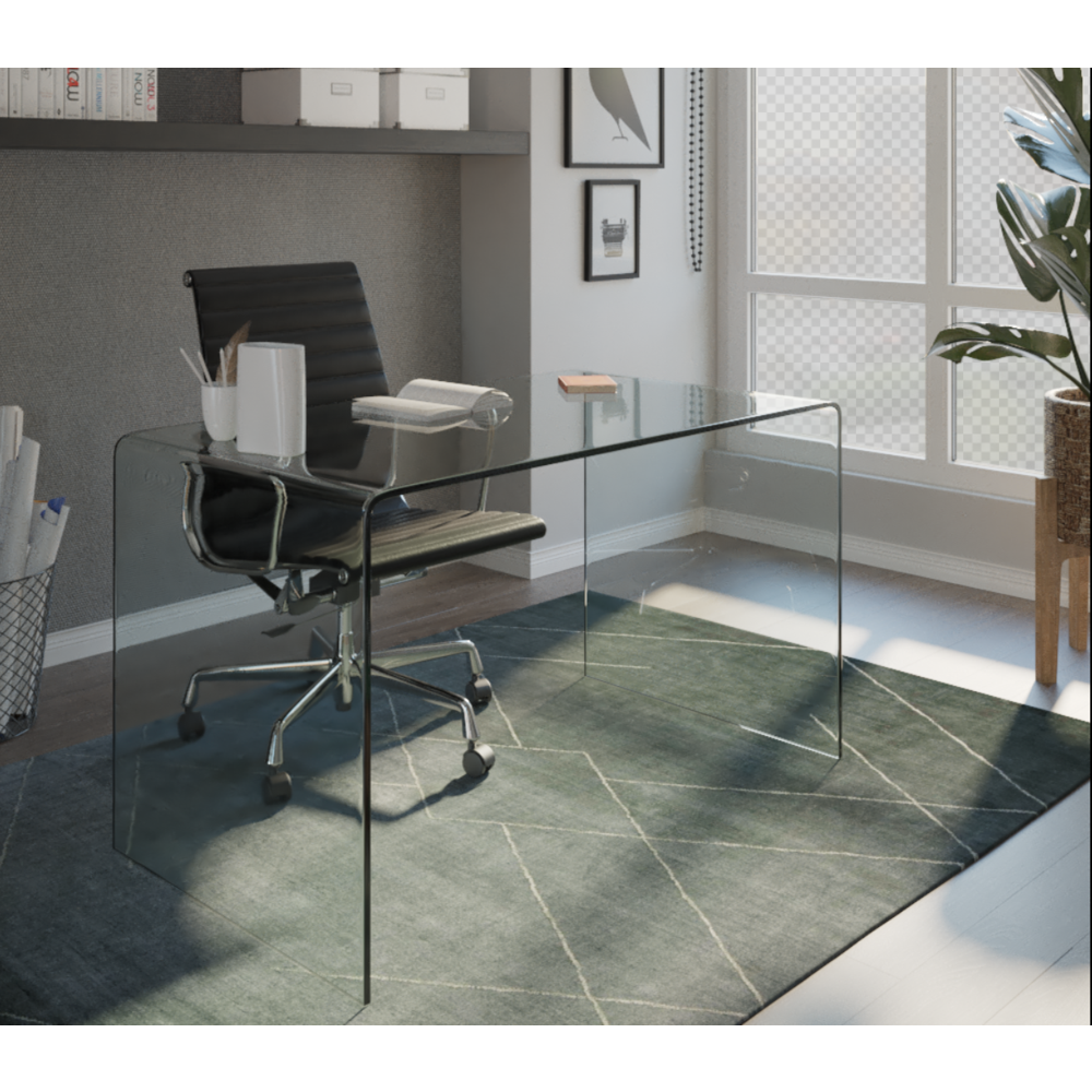 Tempered Glass Computer Desk.