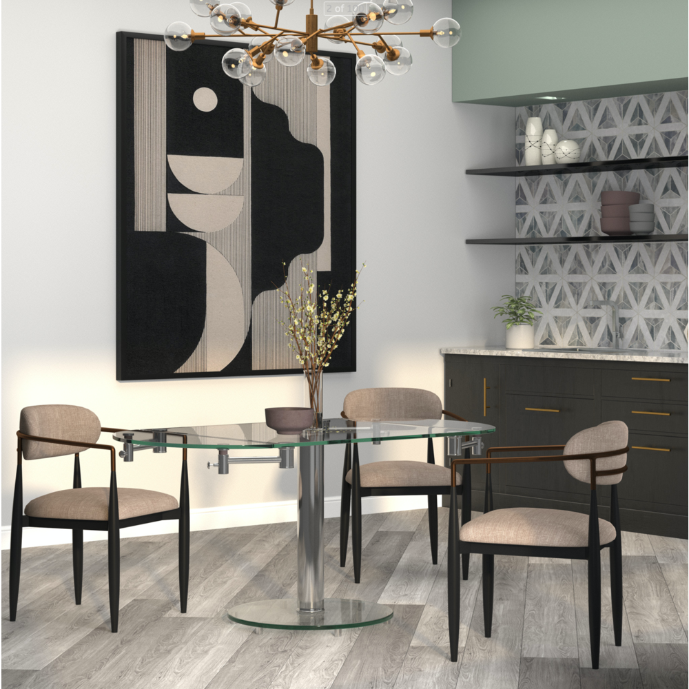 50″-73″X35.5″X30″ D Table