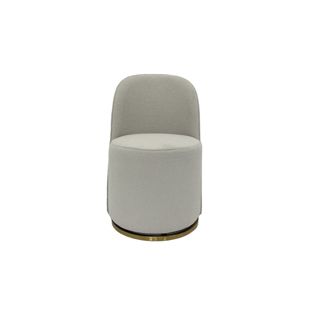 Set of 2 Dining Chair with Gray PU Seat and Matte Silver Legs