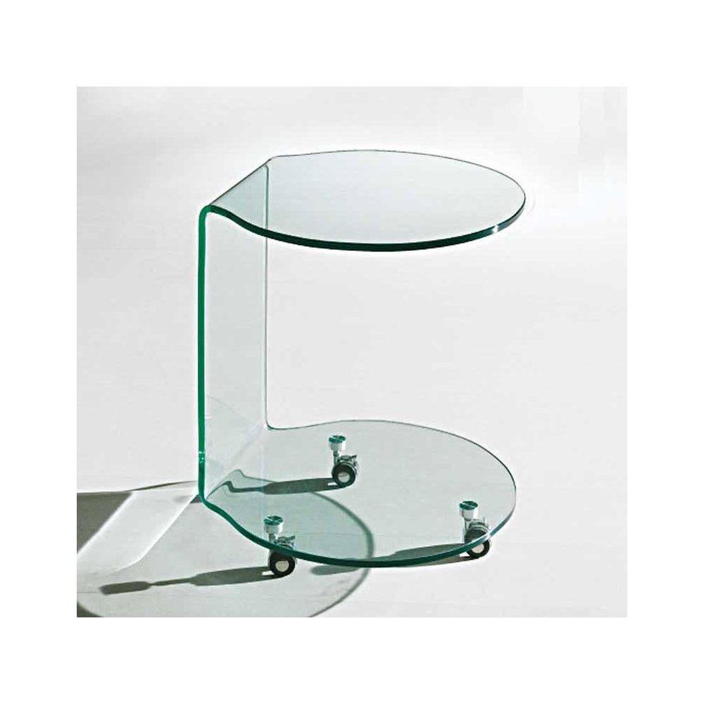 Bent Glass End Table