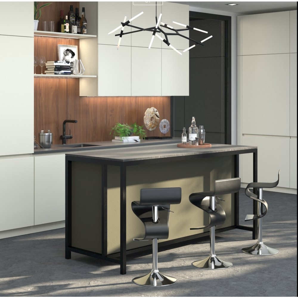 Bar Stoolw/Black Pu