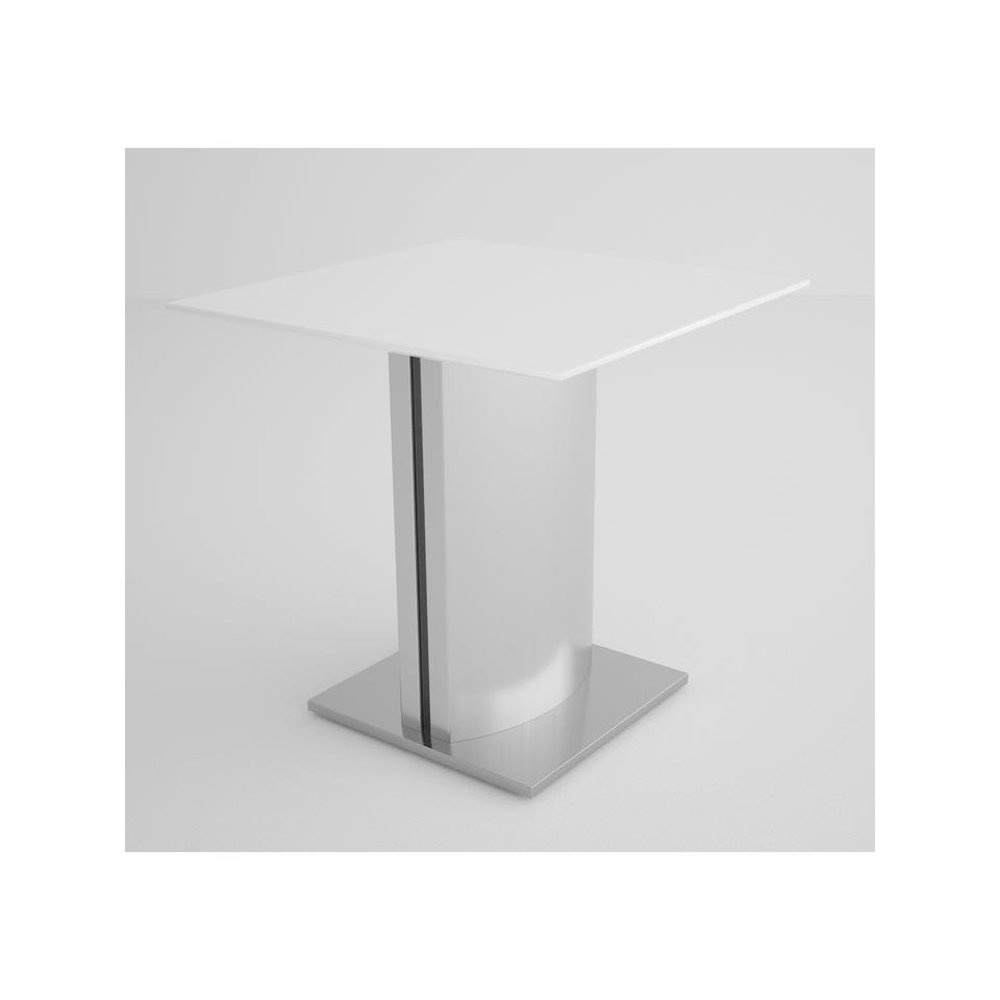 Plain White Marble Top End Table