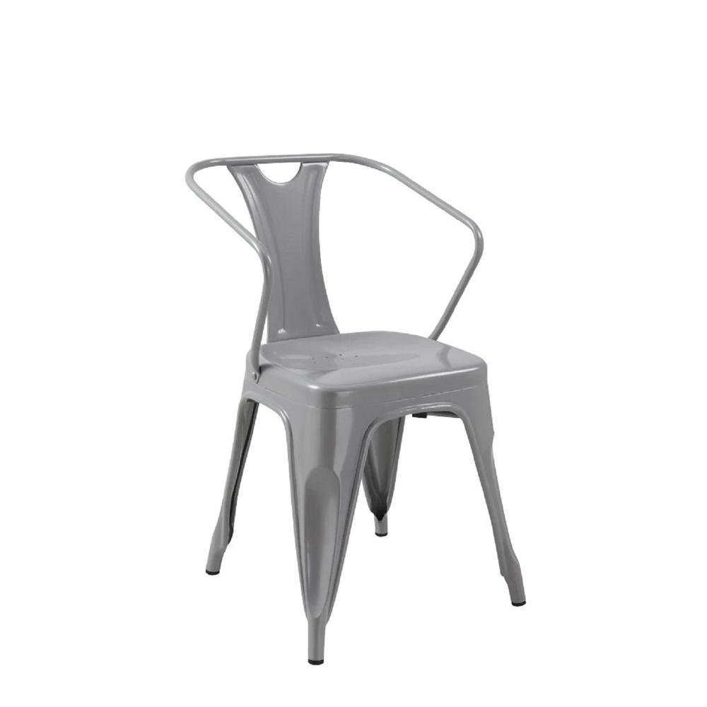 Black Metal Chair With Arm