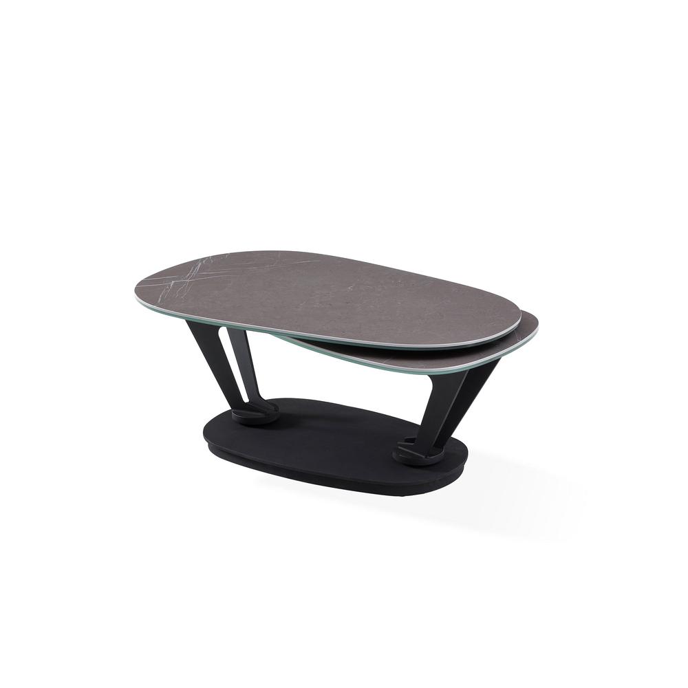 Motion Coffee Table With  Gray Cermanic Top