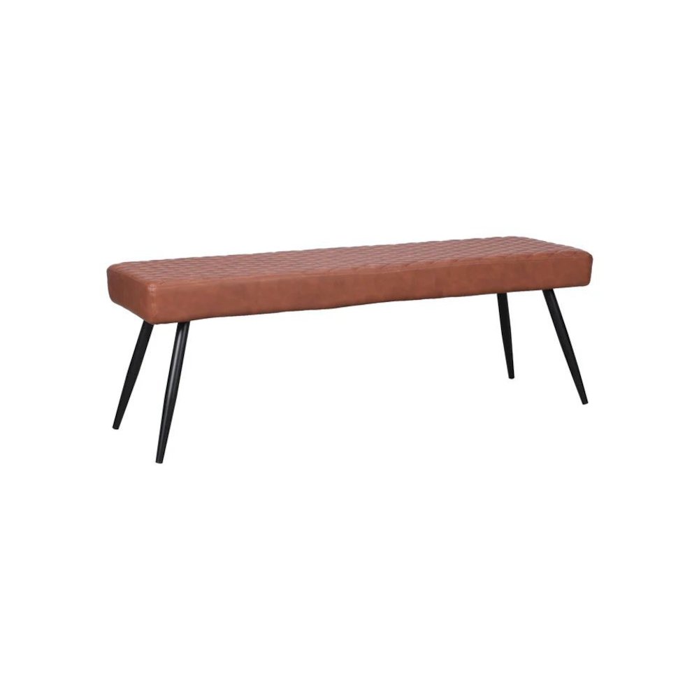Contemporary Upholstered Dining Bench with Black Sanded Legs