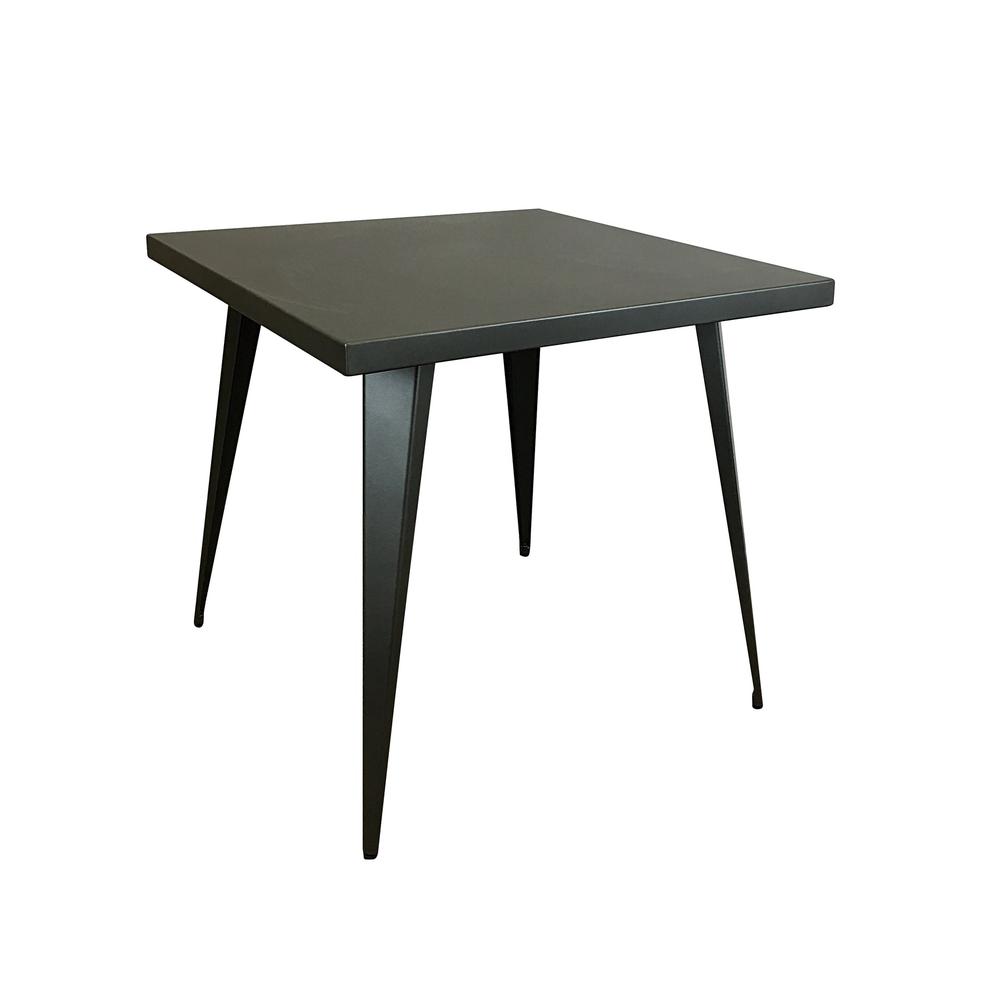 Square Metal Top Dining Table W/ Metal Legs
