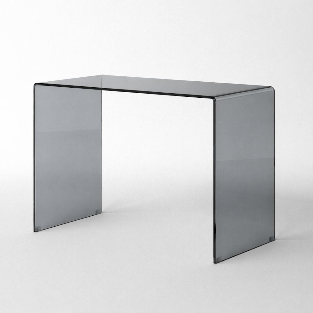 Tempered Glass Computer Desk. Gray